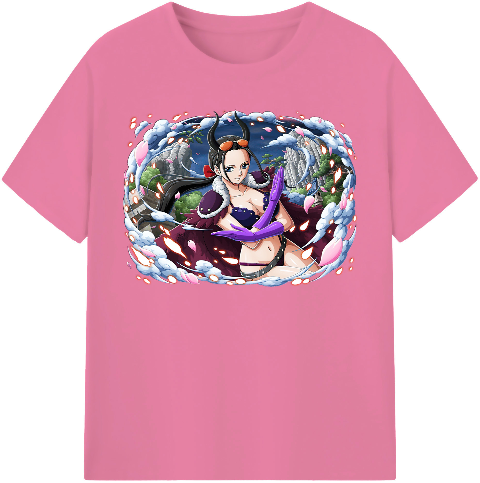 ワンピース ニコ・ロビン ONE PIECE Nico Robin 綿100％半袖Tシャツ（フロントプリント）